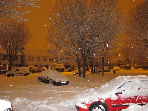 winter and night in Ireland