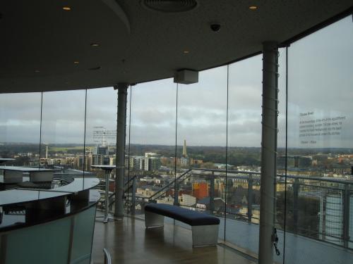 the panoramic view from a bar in the Guinness storehouse
