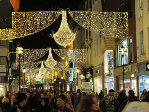 The Lighting of the Christmas in Dublin